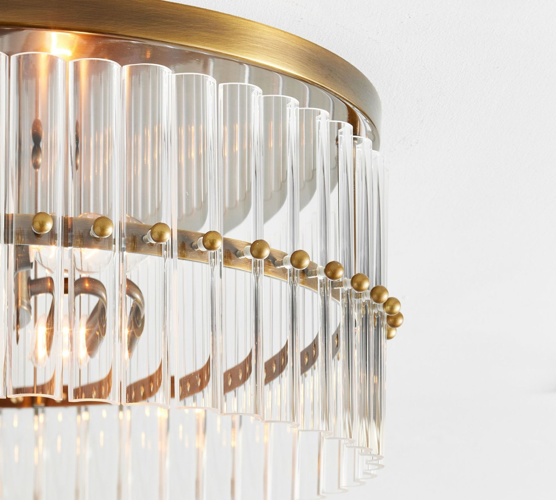 Molly Crystal Round Flush Mount-VaseLamps