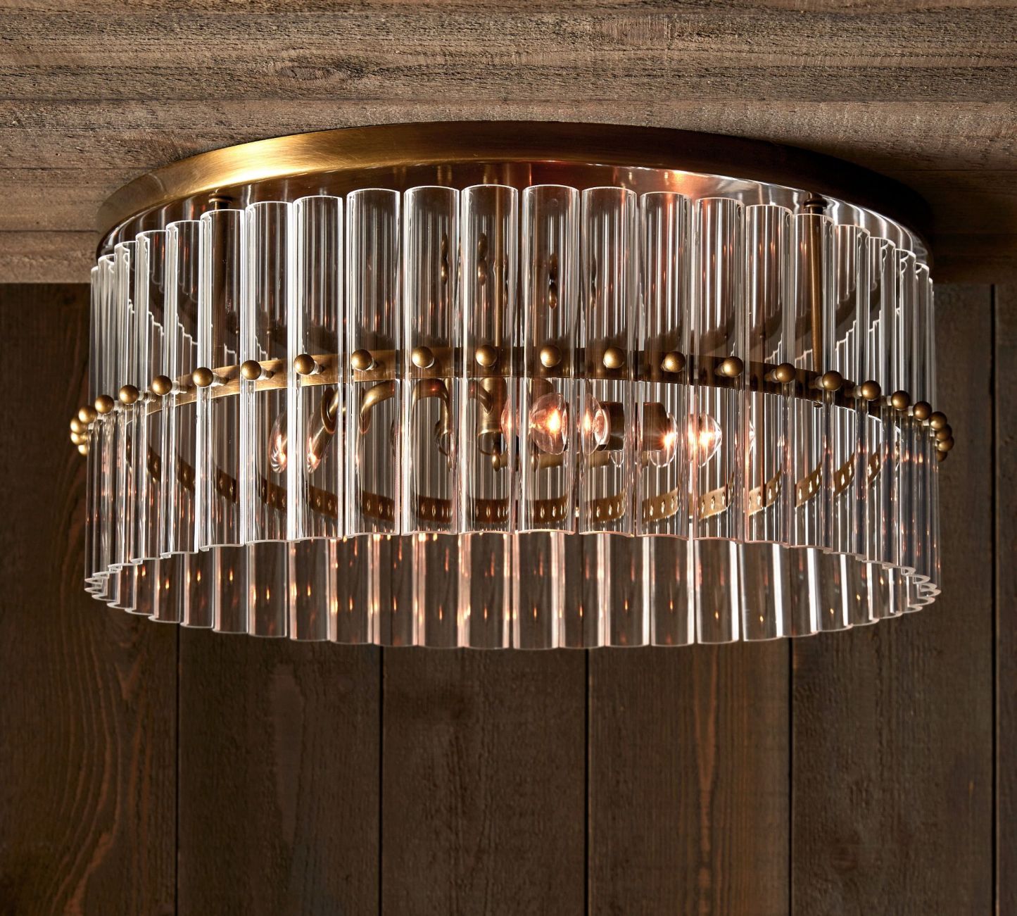 Molly Crystal Round Flush Mount-VaseLamps