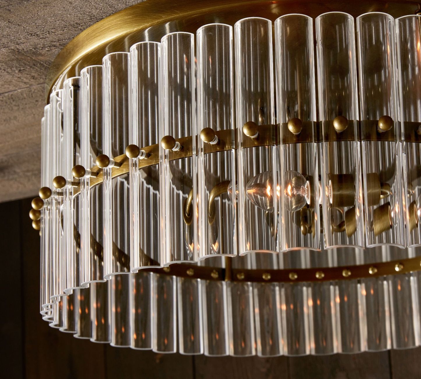 Molly Crystal Round Flush Mount-VaseLamps