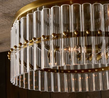Molly Crystal Round Flush Mount-VaseLamps
