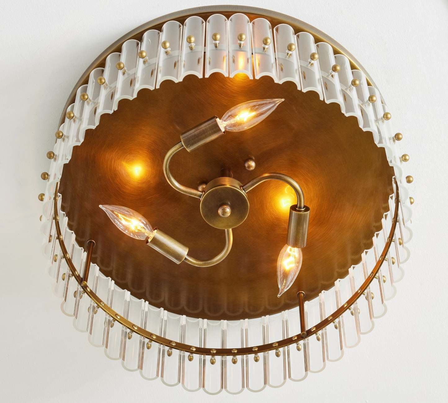 Molly Crystal Round Flush Mount-VaseLamps