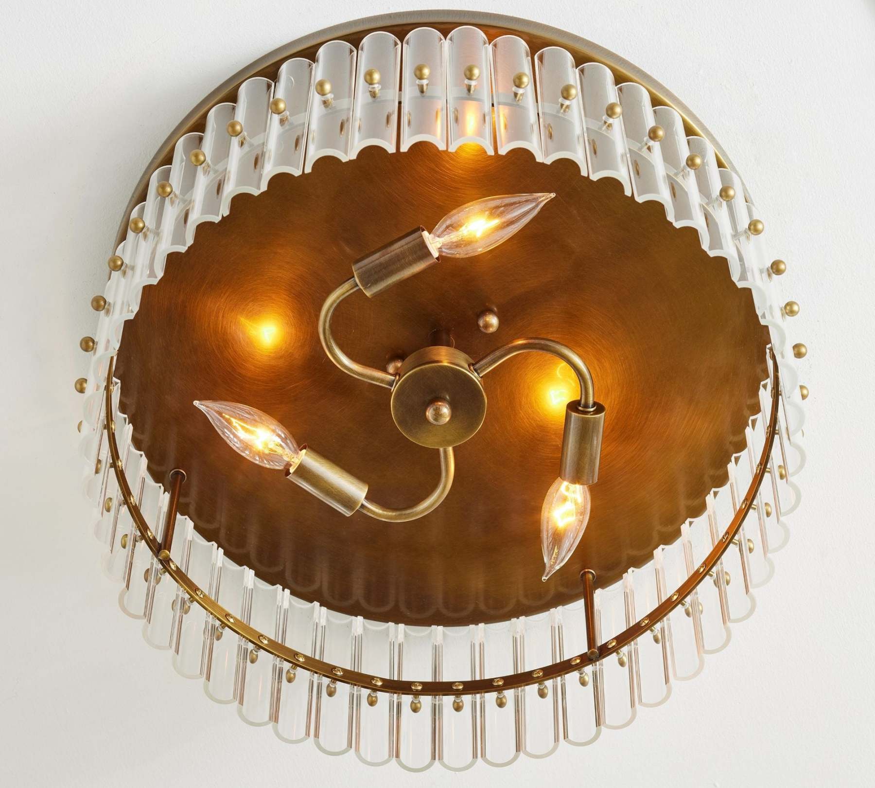 Molly Crystal Round Flush Mount-VaseLamps