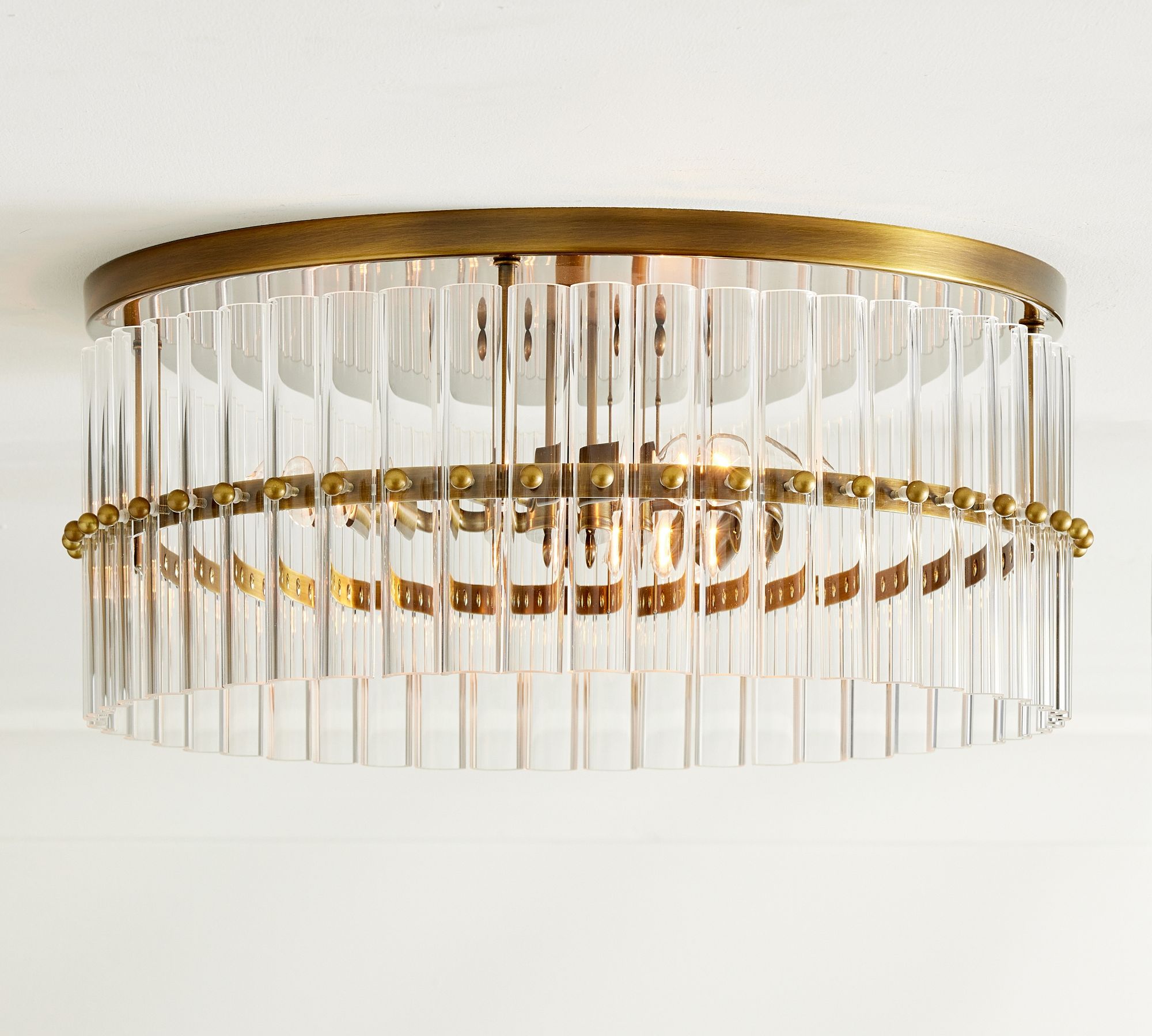 Molly Crystal Round Flush Mount-VaseLamps