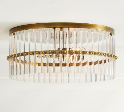 Molly Crystal Round Flush Mount-VaseLamps