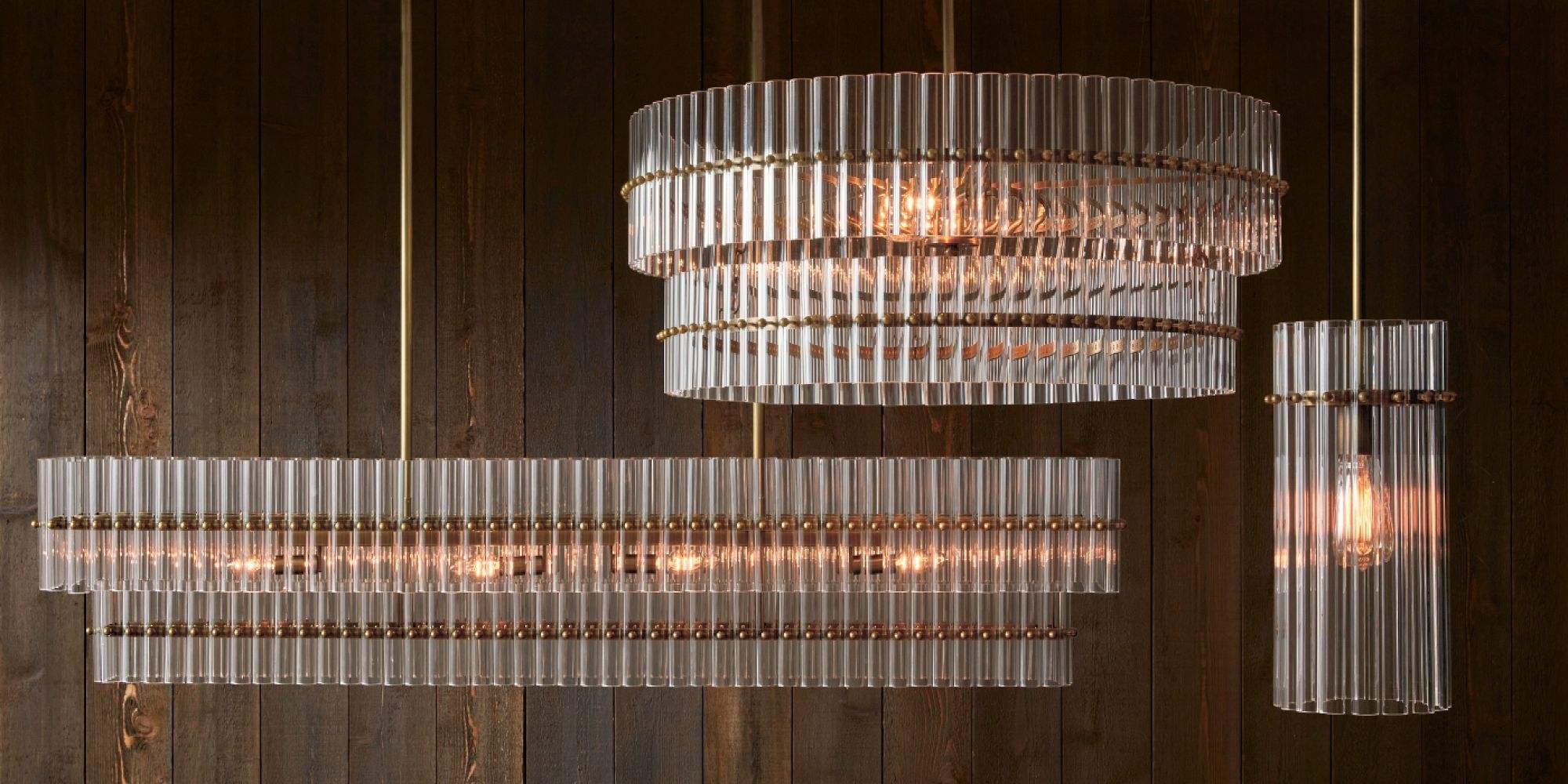 Molly Crystal Linear Chandelier-VaseLamps