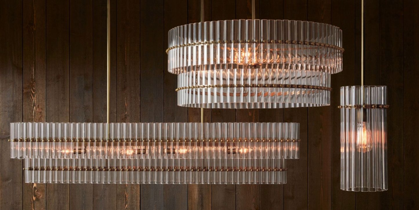 Molly Crystal Linear Chandelier-VaseLamps