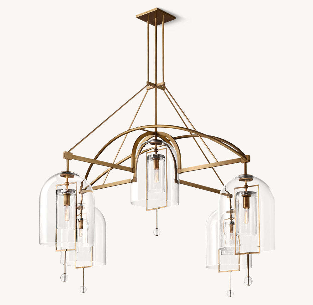 Fulcrum Round Grand Chandelier 73"-VaseLamps