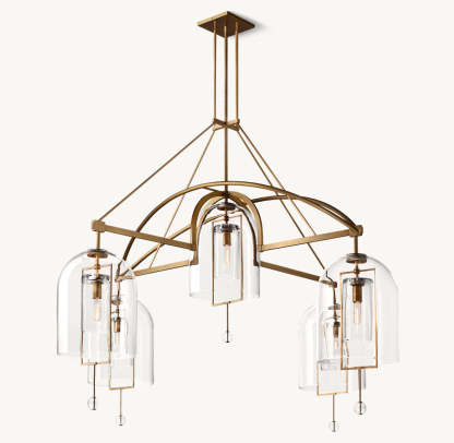 Fulcrum Round Grand Chandelier 73"-VaseLamps