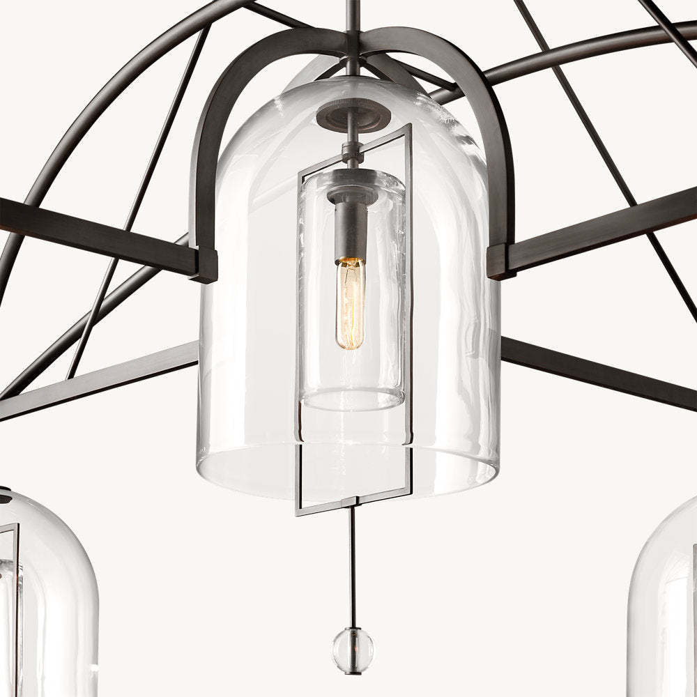 Fulcrum Round Grand Chandelier 73"-VaseLamps