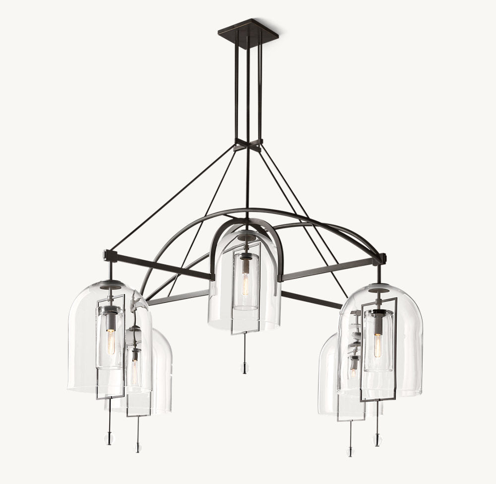 Fulcrum Round Grand Chandelier 73"-VaseLamps