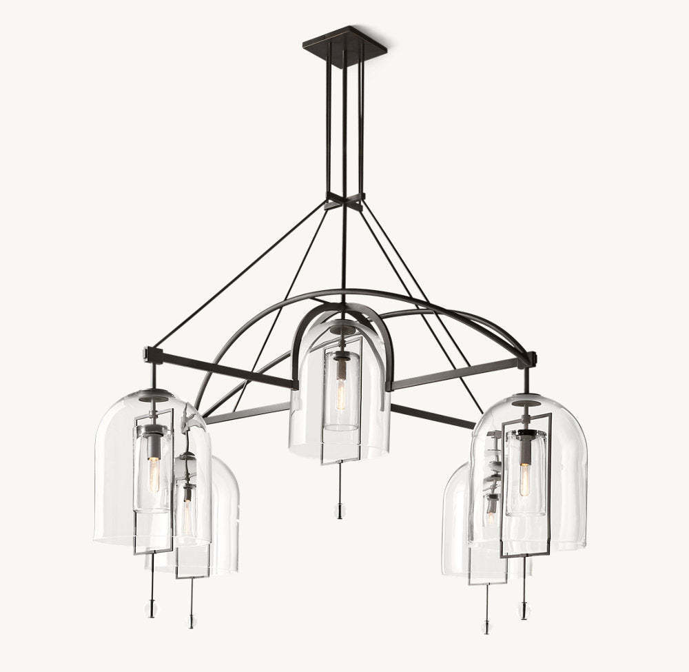 Fulcrum Round Grand Chandelier 73"-VaseLamps