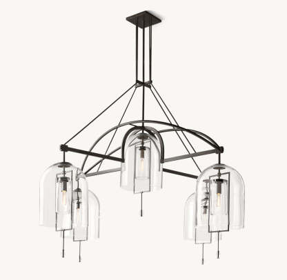 Fulcrum Round Grand Chandelier 73"-VaseLamps