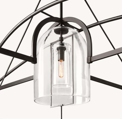 Fulcrum Round Grand Chandelier 85"-VaseLamps
