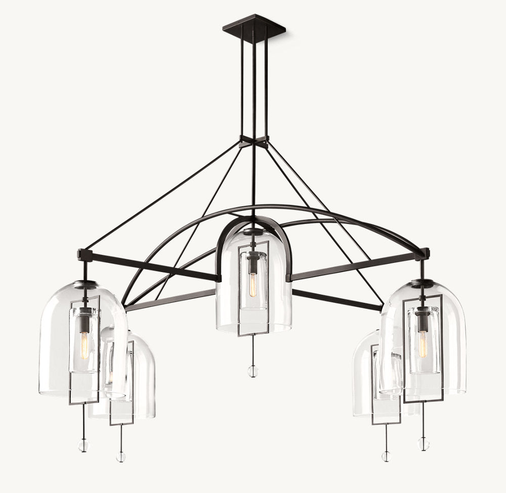 Fulcrum Round Grand Chandelier 85"-VaseLamps