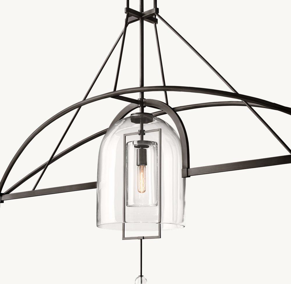 Fulcrum Grand Linear Chandelier 85"-VaseLamps