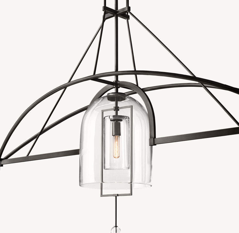 Fulcrum Grand Linear Chandelier 85"-VaseLamps