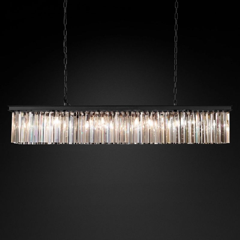 RHYS Rectangular Crystal Chandelier-VaseLamps