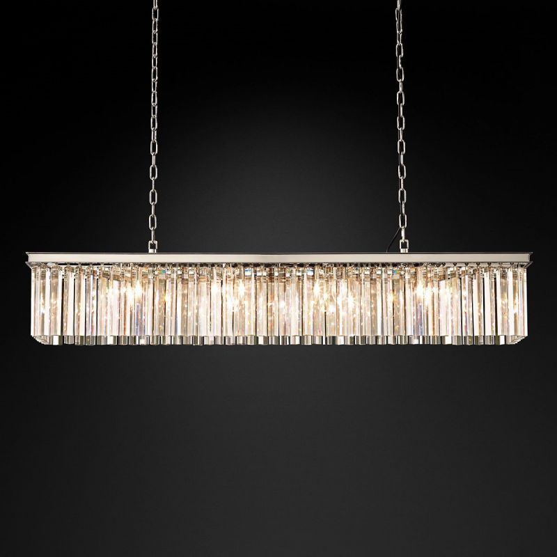 RHYS Rectangular Crystal Chandelier-VaseLamps