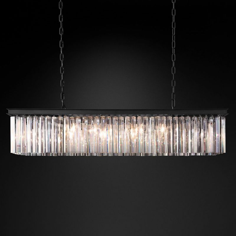 RHYS Rectangular Crystal Chandelier-VaseLamps