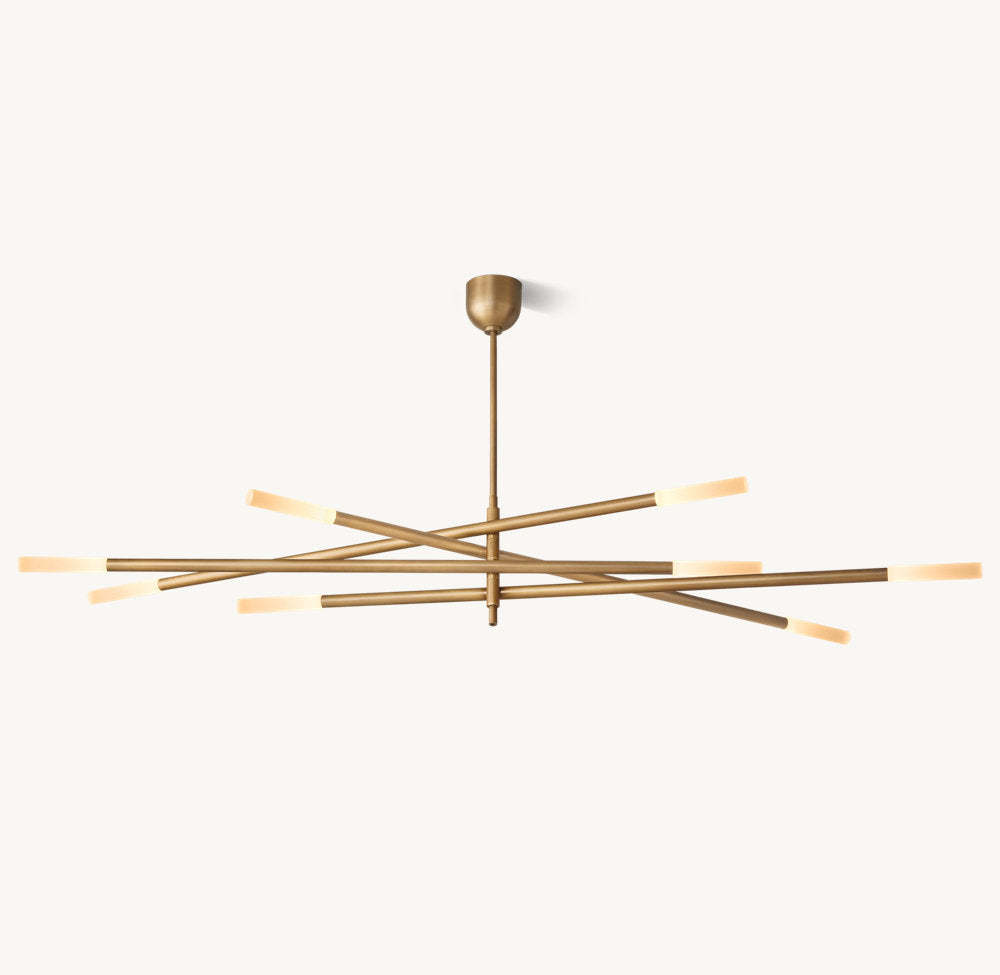 Rousseau 8-Light Mobile Etched Rod Chandelier-VaseLamps
