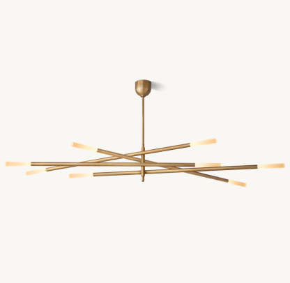 Rousseau 8-Light Mobile Etched Rod Chandelier-VaseLamps