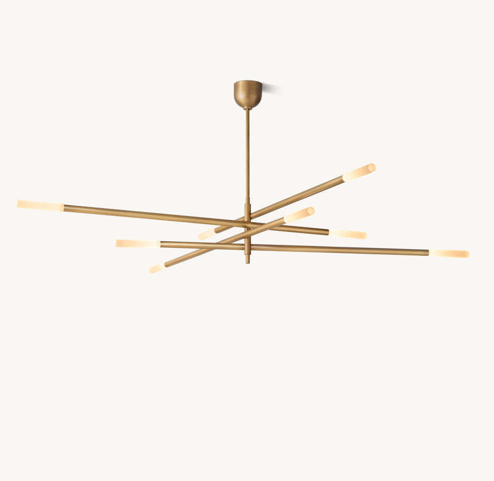 Rousseau 8-Light Mobile Etched Rod Chandelier-VaseLamps