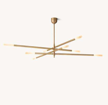 Rousseau 8-Light Mobile Etched Rod Chandelier-VaseLamps