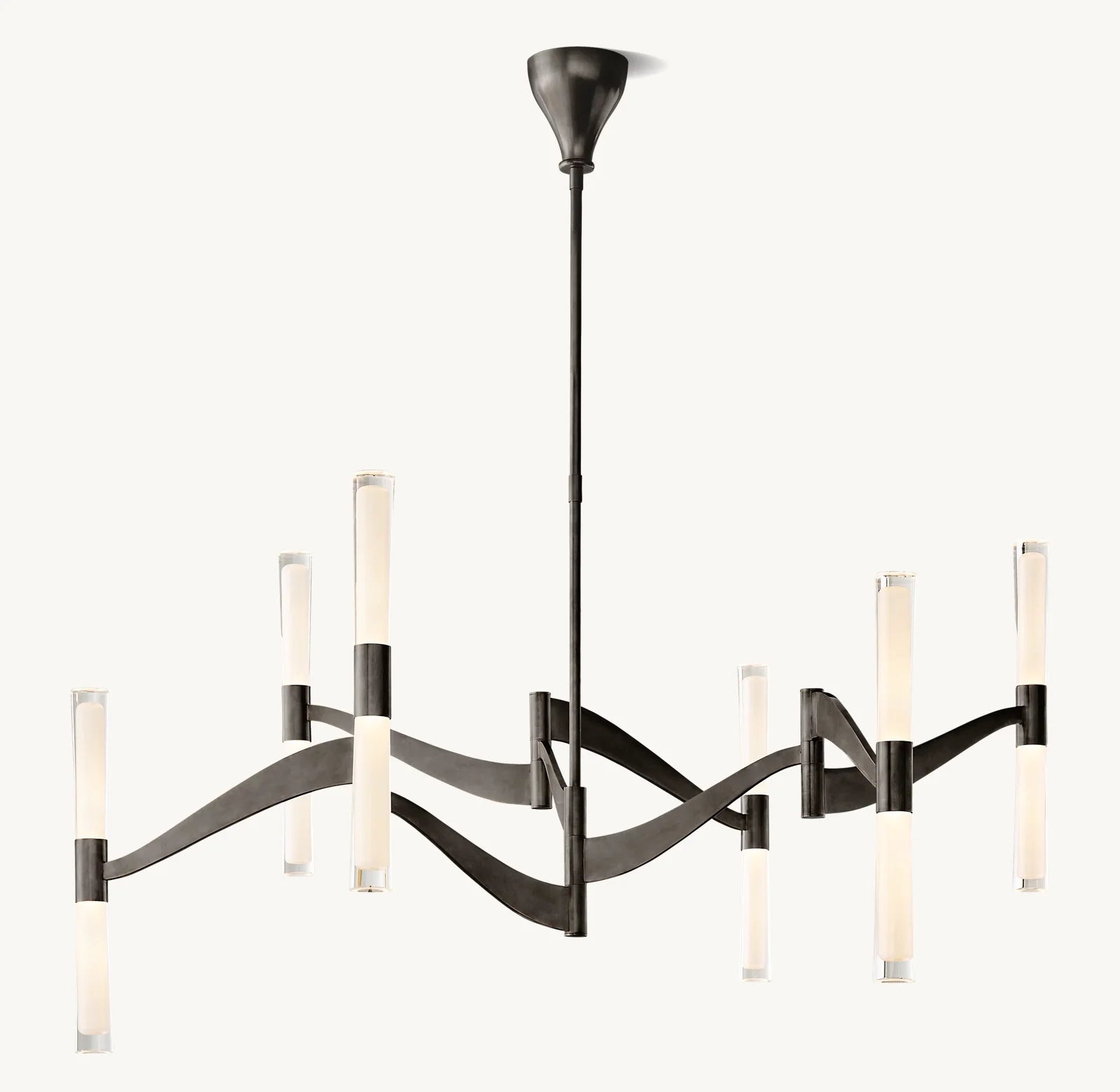 Brent Glass Chandelier 55"-VaseLamps