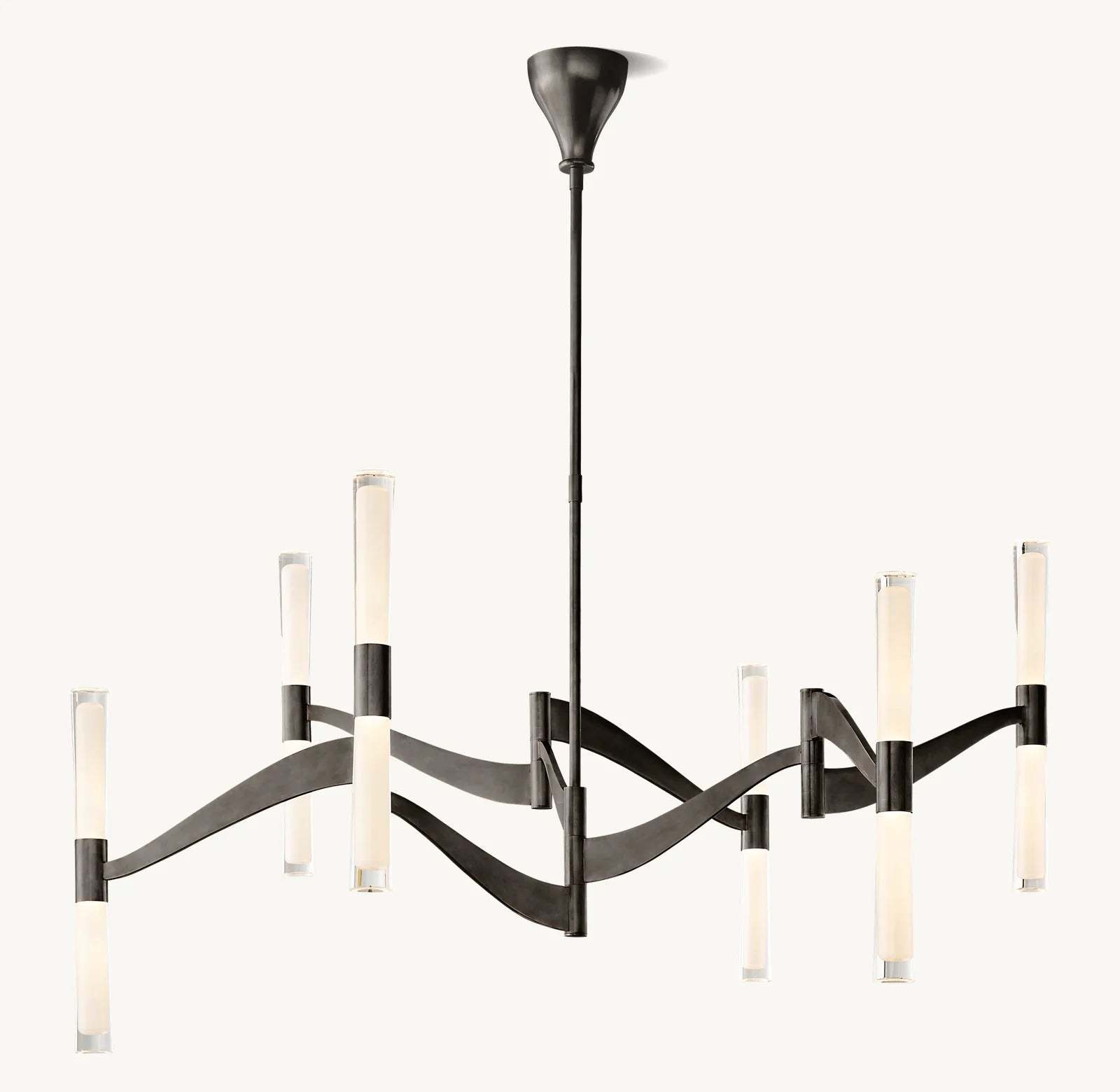Brent Glass Chandelier 55"-VaseLamps