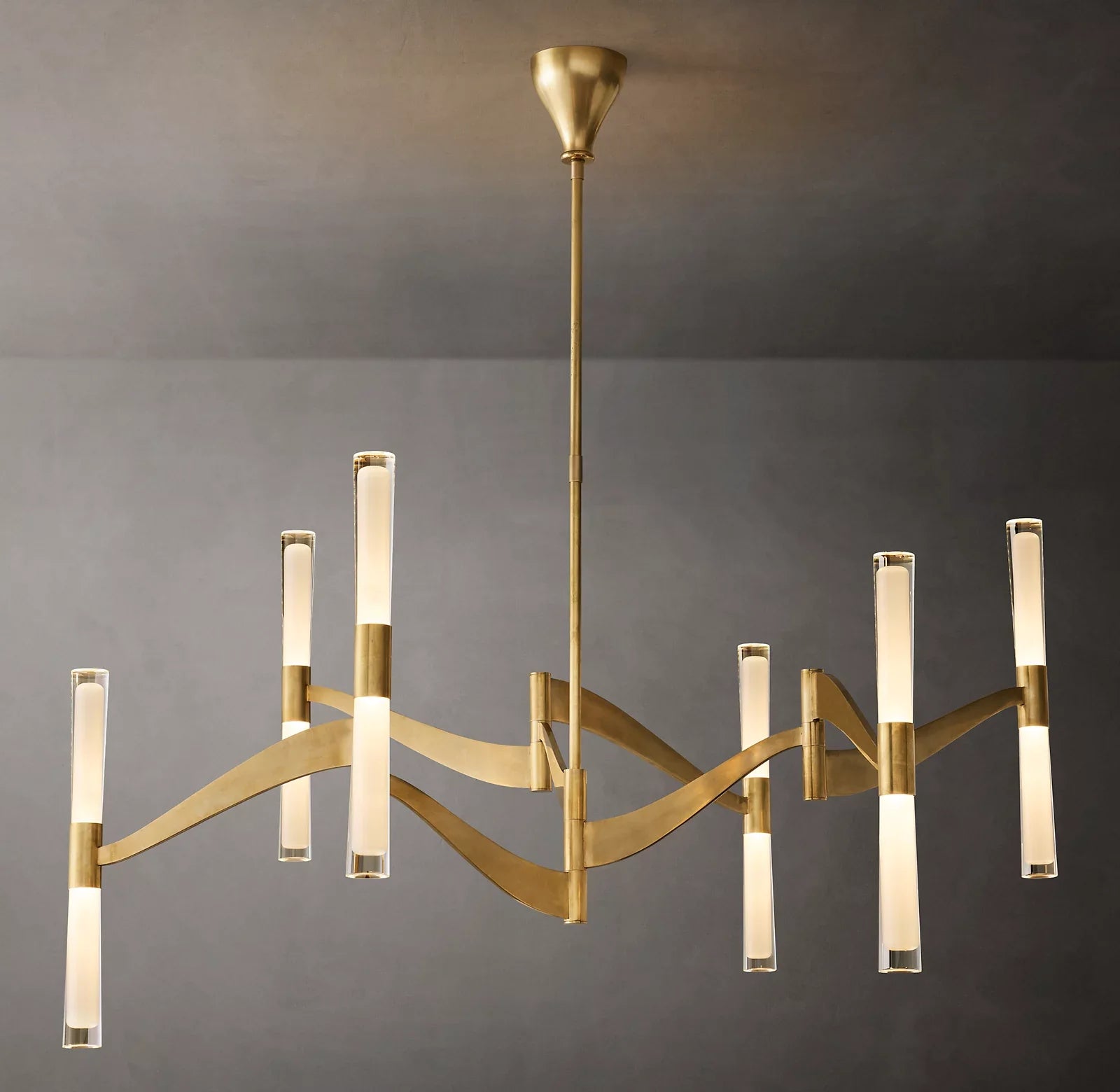 Brent Glass Chandelier 55"-VaseLamps