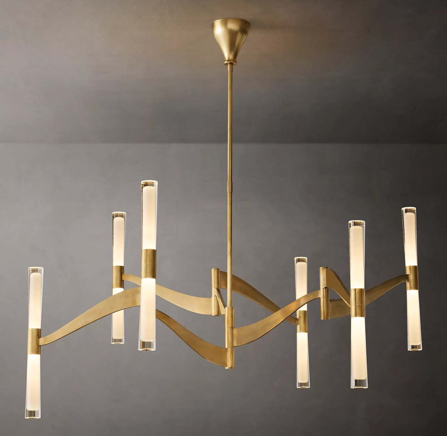 Brent Glass Chandelier 55"-VaseLamps