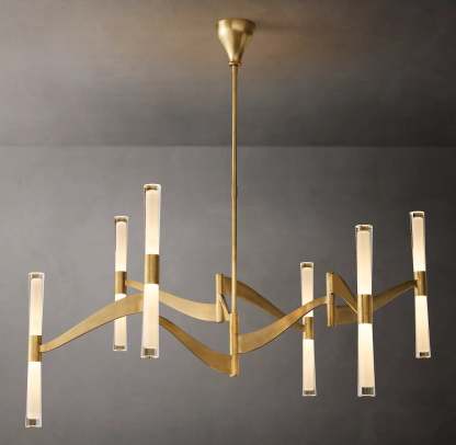 Brent Glass Chandelier 55"-VaseLamps