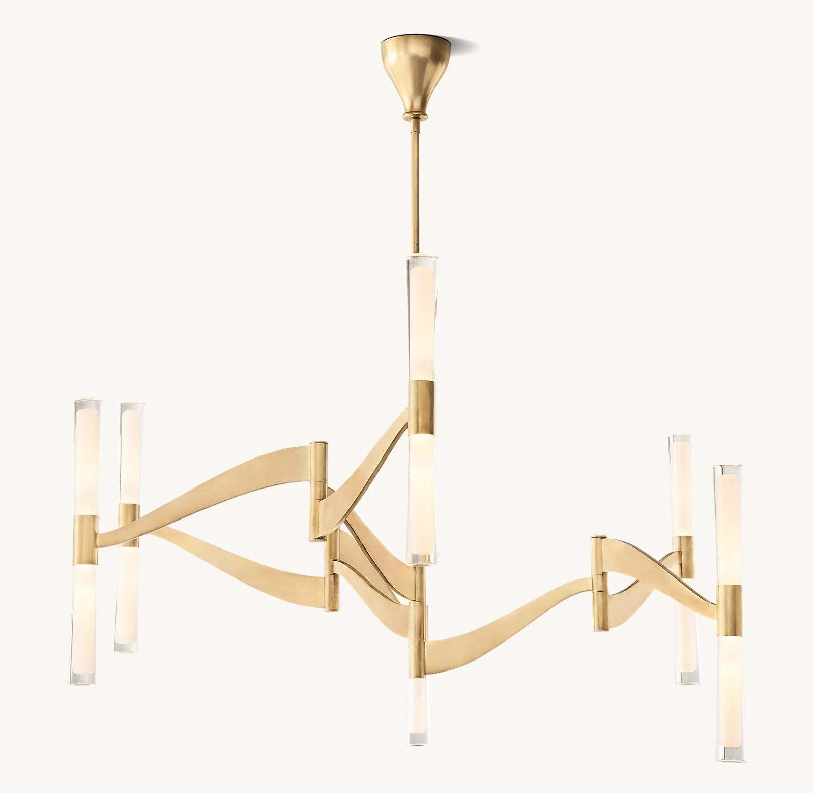Brent Glass Chandelier 55"-VaseLamps