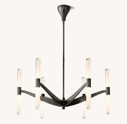 Brent Glass Chandelier 40"-VaseLamps