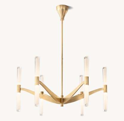 Brent Glass Chandelier 40"-VaseLamps