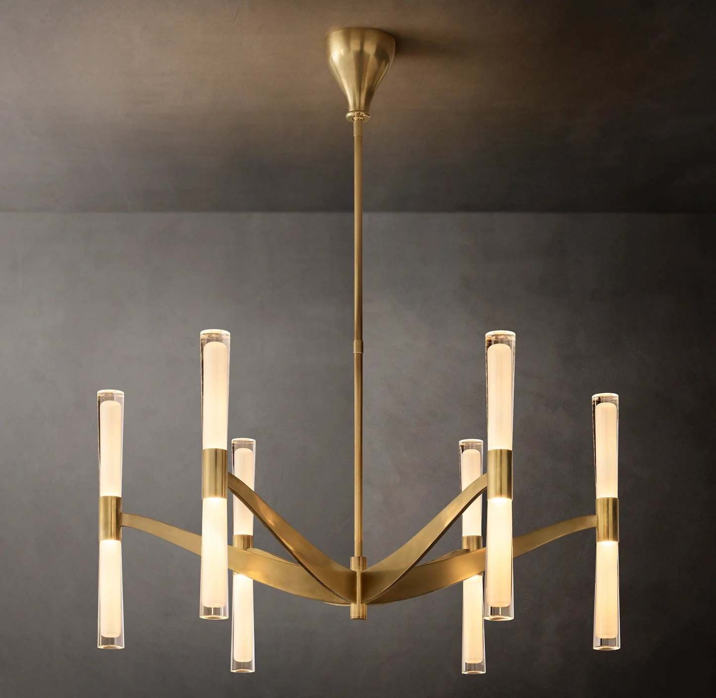 Brent Glass Chandelier 40"-VaseLamps