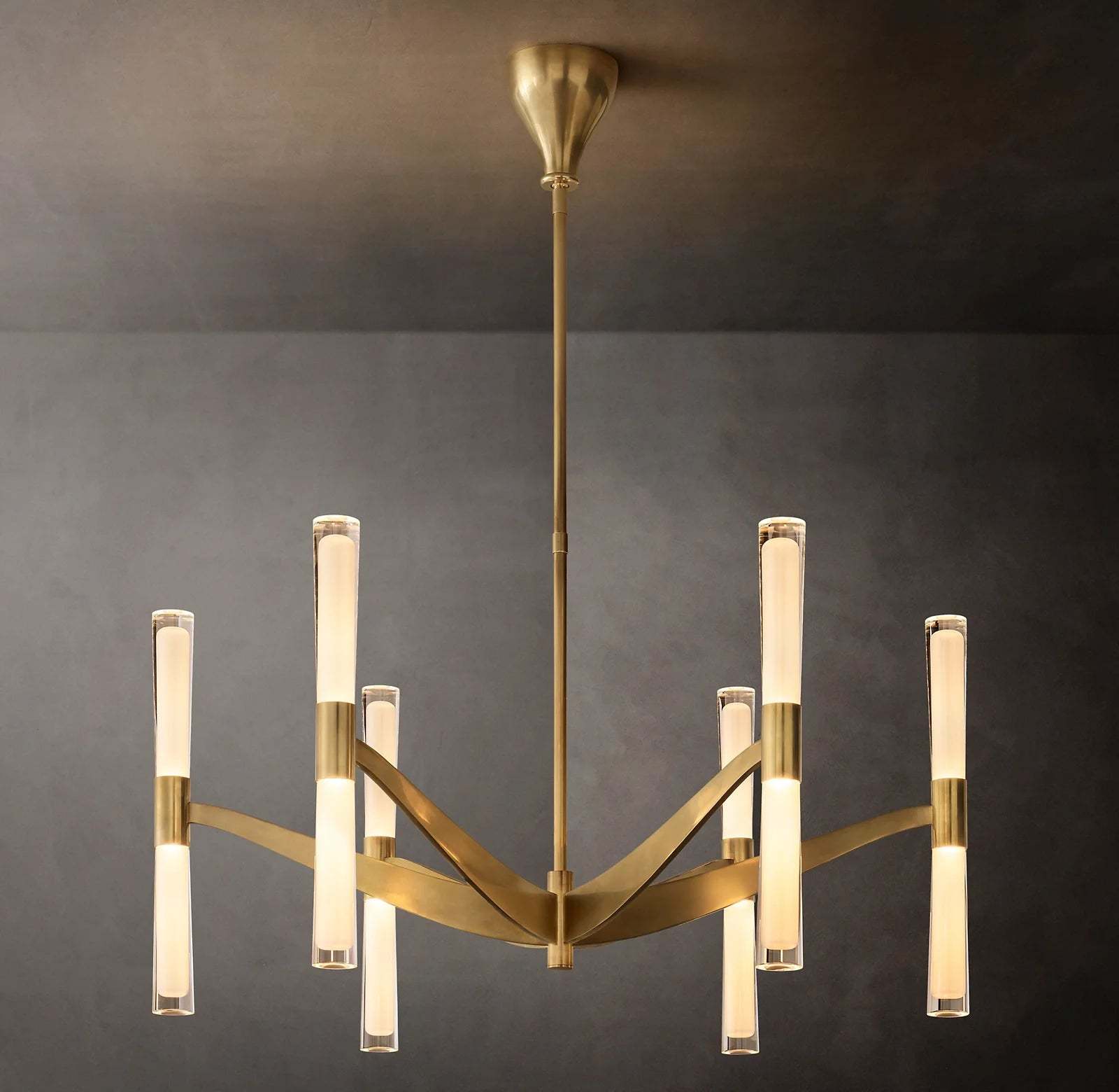 Brent Glass Chandelier 40"-VaseLamps