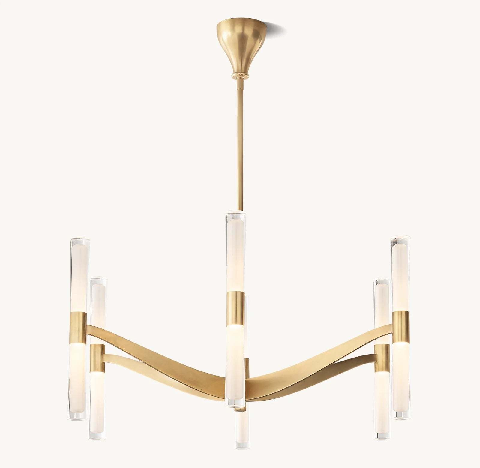 Brent Glass Chandelier 40"-VaseLamps