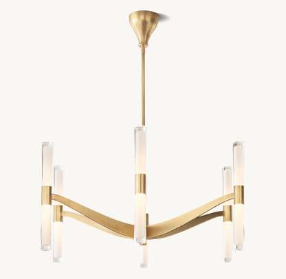 Brent Glass Chandelier 40"-VaseLamps