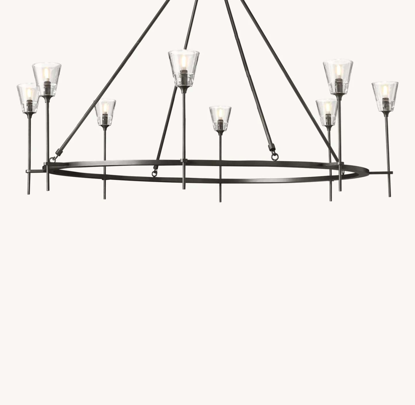 Torche De Verre Round Chandelier 58"-VaseLamps