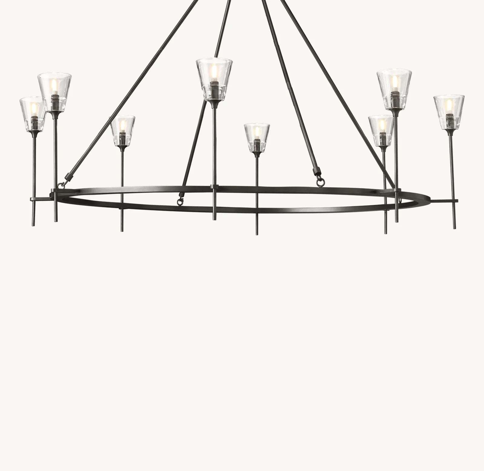Torche De Verre Round Chandelier 58"-VaseLamps