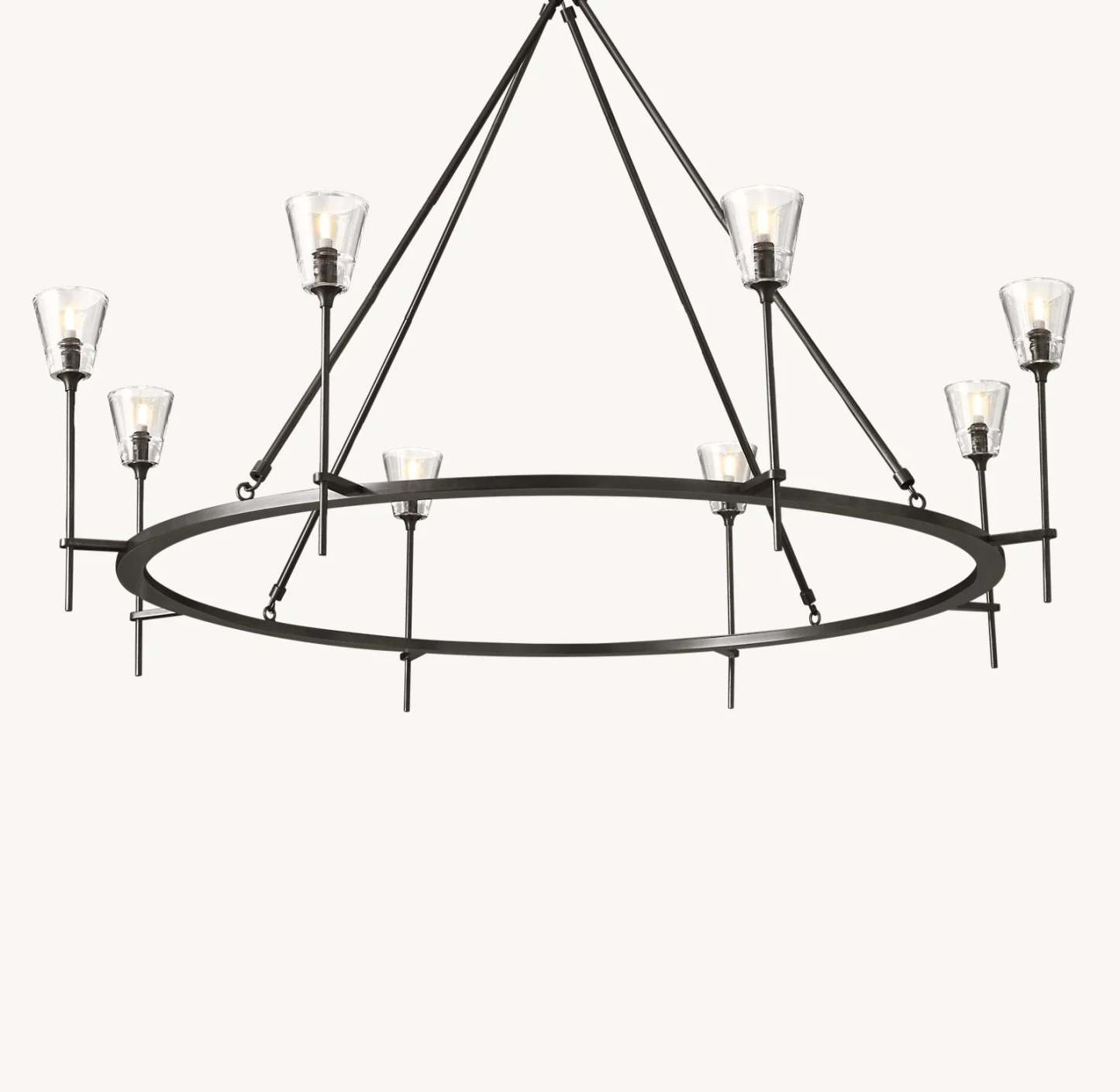 Torche De Verre Round Chandelier 58"-VaseLamps
