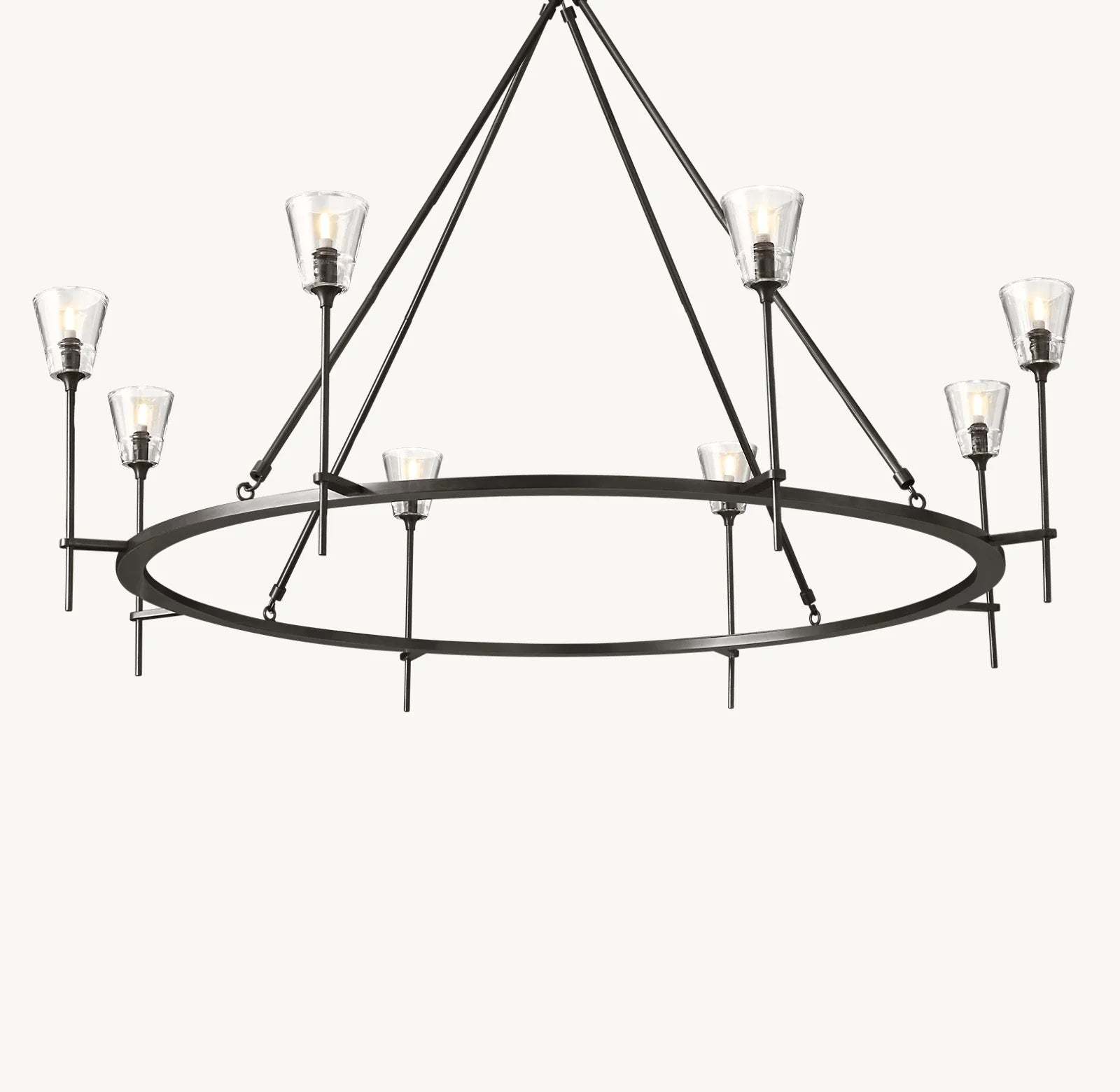 Torche De Verre Round Chandelier 58"-VaseLamps