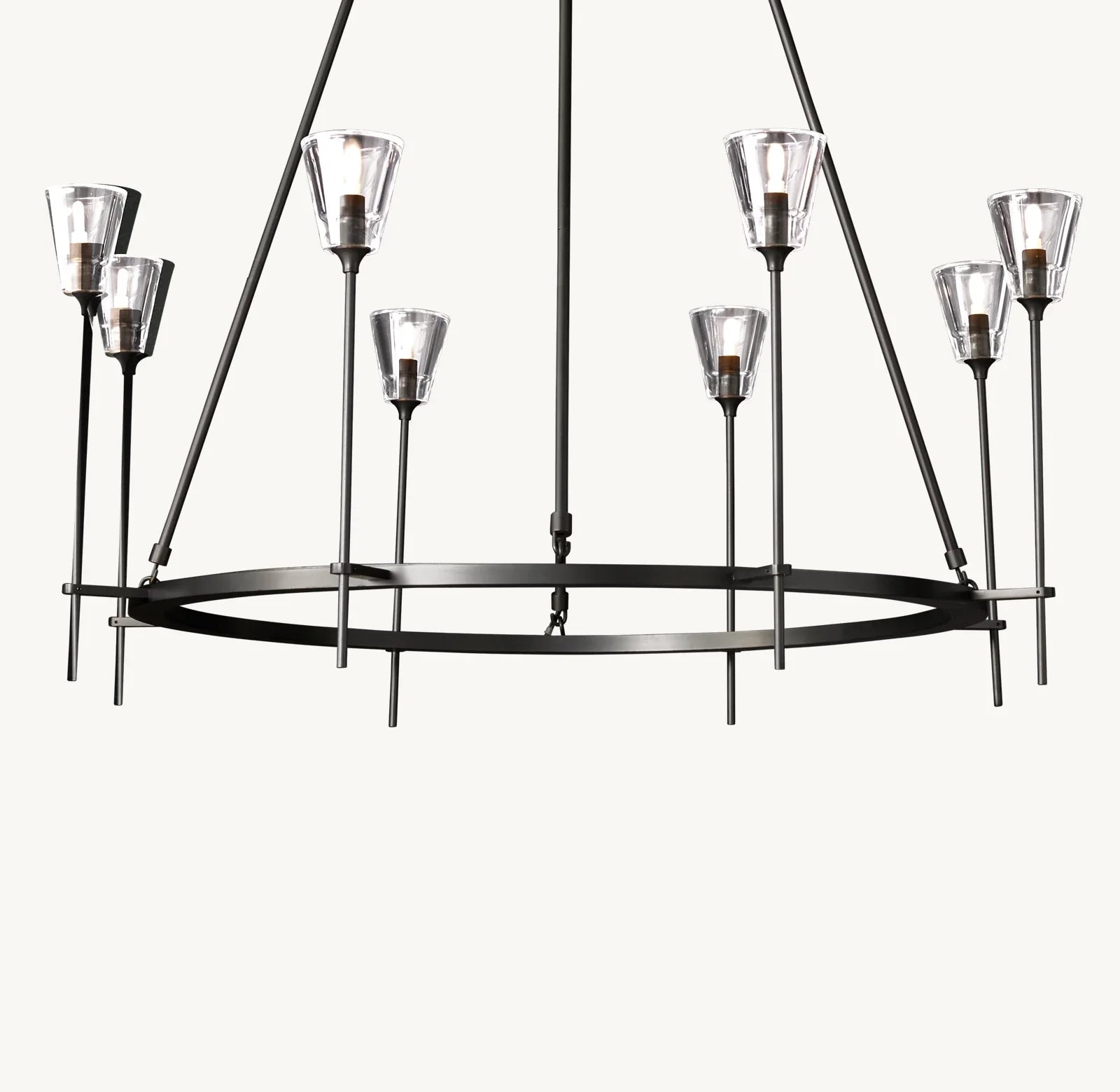 Torche De Verre Round Chandelier 46"-VaseLamps