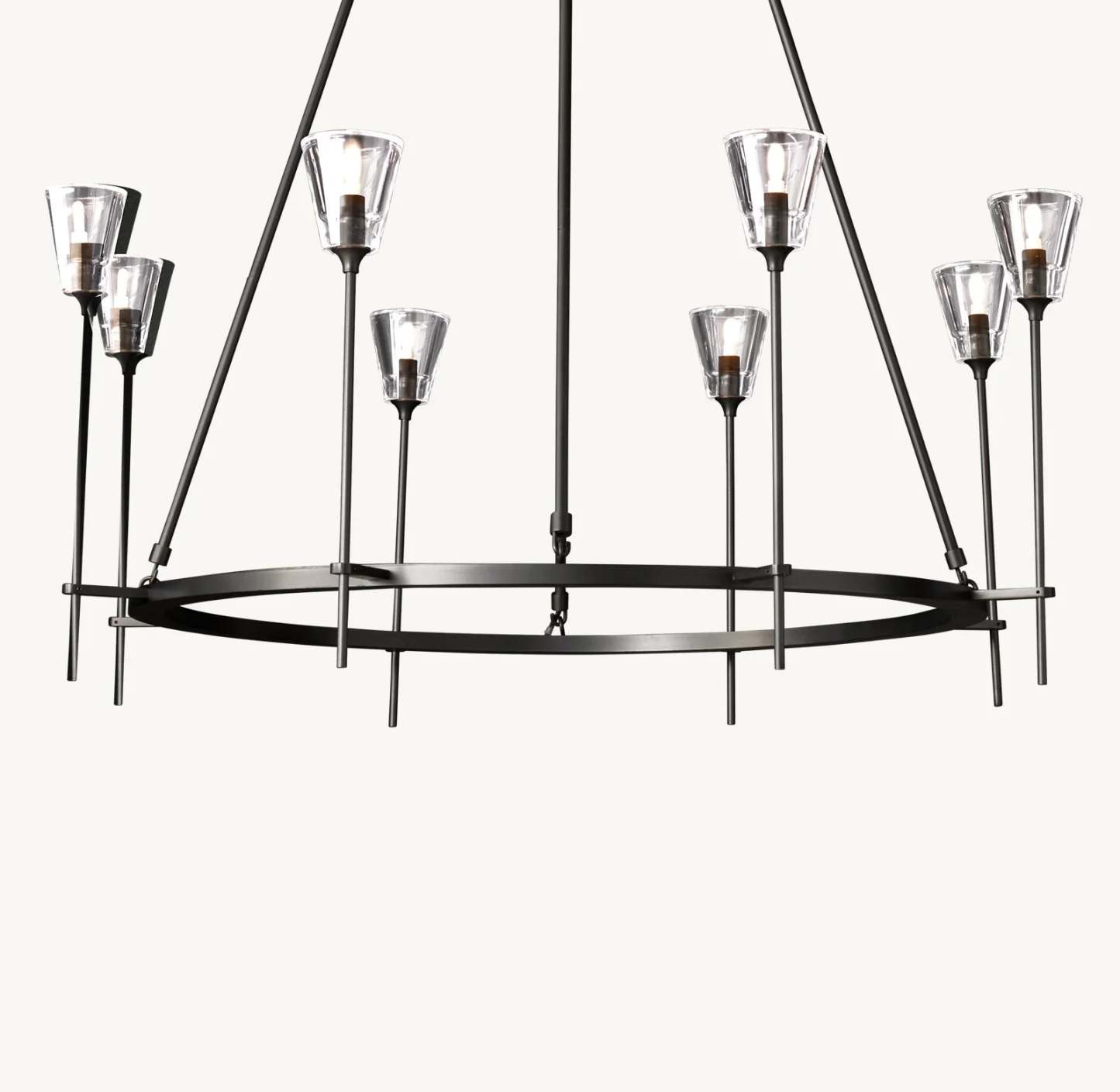 Torche De Verre Round Chandelier 46"-VaseLamps