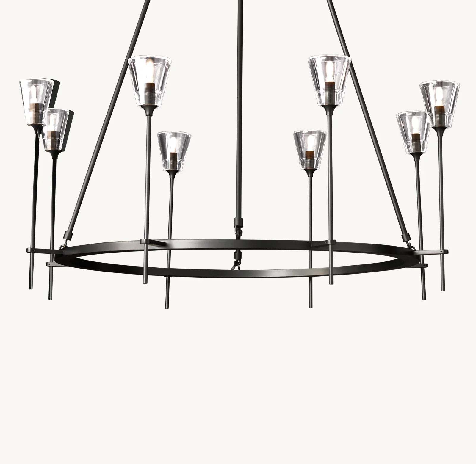 Torche De Verre Round Chandelier 46"-VaseLamps