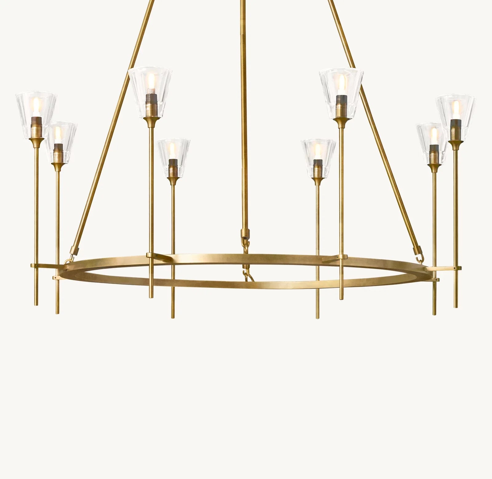 Torche De Verre Round Chandelier 46"-VaseLamps