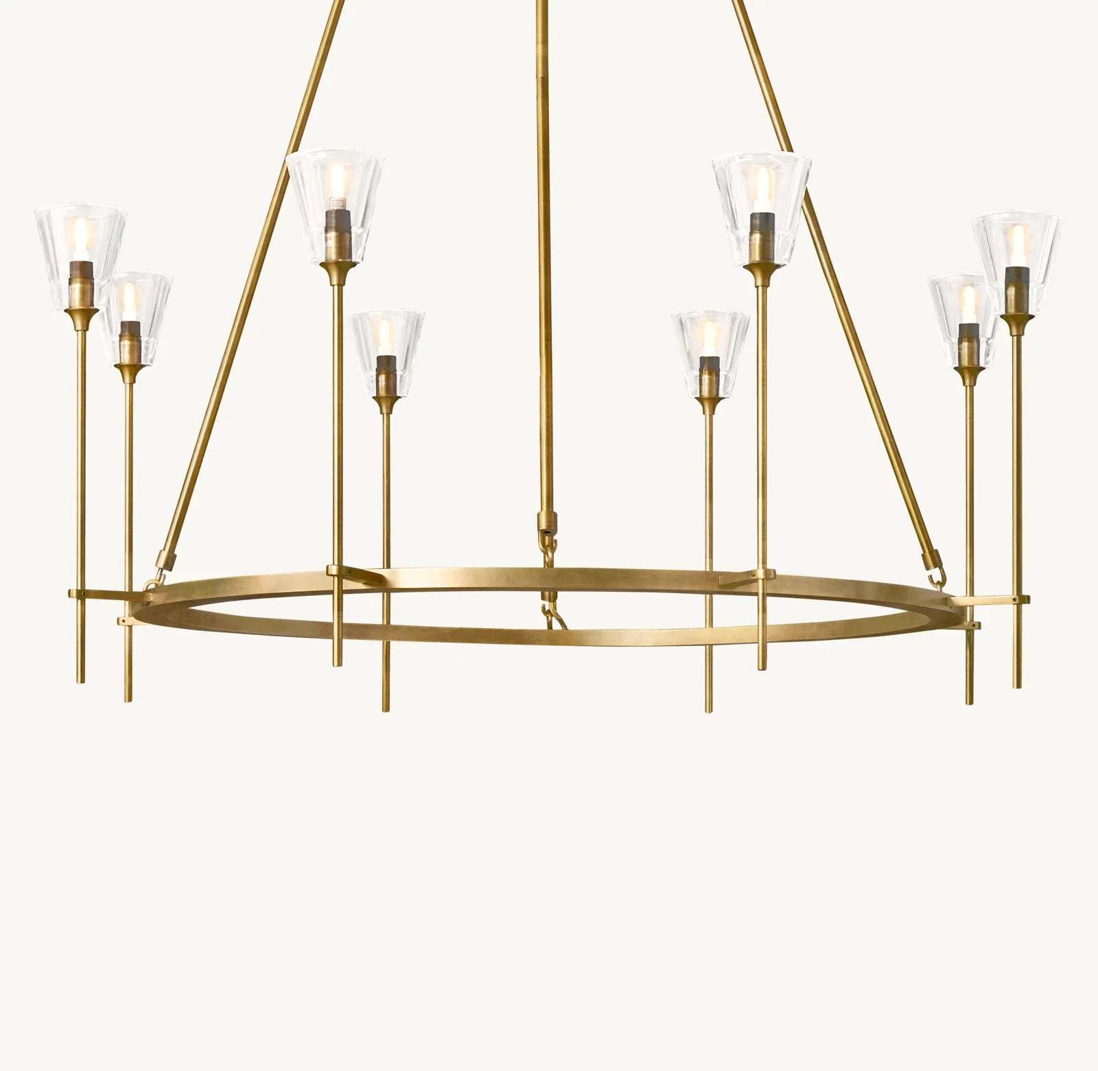 Torche De Verre Round Chandelier 46"-VaseLamps