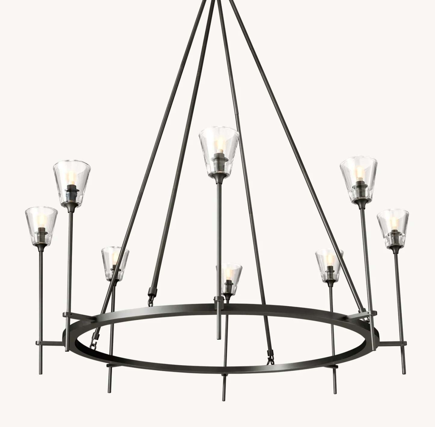 Torche De Verre Round Chandelier 46"-VaseLamps