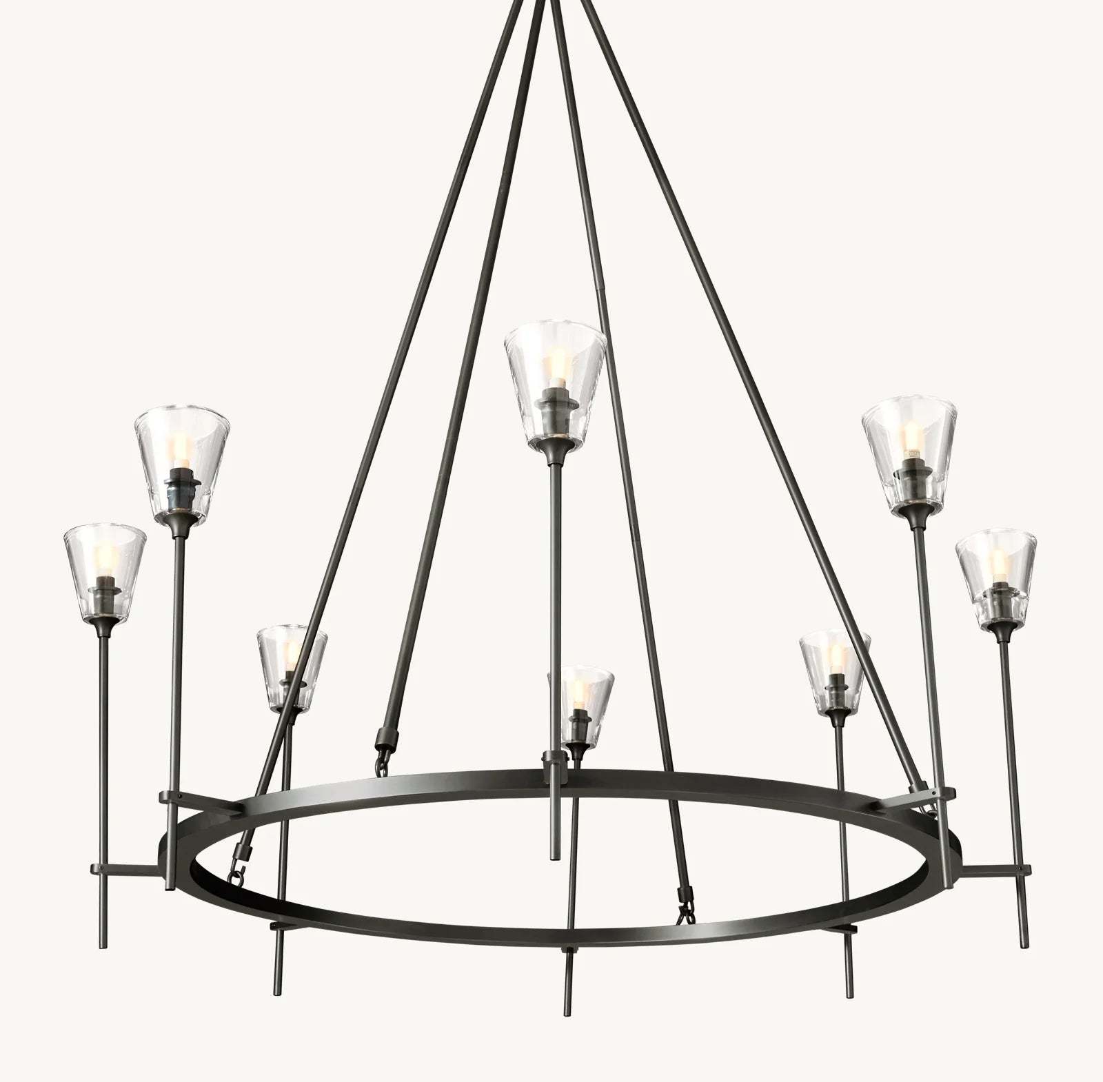 Torche De Verre Round Chandelier 46"-VaseLamps